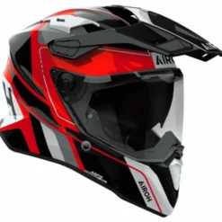 Casco Airoh Commander2 Skip Nero Bianco Rosso