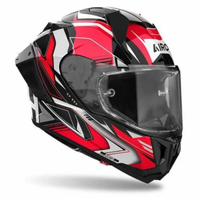 Casco Airoh GP 800 Must Rosso Nero Bianco Gloss