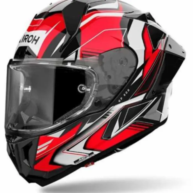 Casco Airoh GP 800 Must Rosso Nero Bianco Gloss