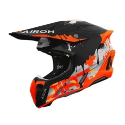 Casco Airoh Twist 3 Dirt Matt Nero Opaco Arancio