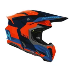 Casco Airoh Twist 3 Fancy Arancio Blu Opaco
