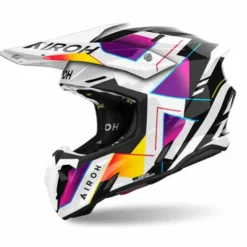 Casco Airoh Twist 3 Rainbow Viola Nero Bianco