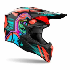 Casco Airoh Wraaap 06 Cyber Arancio Azzurro
