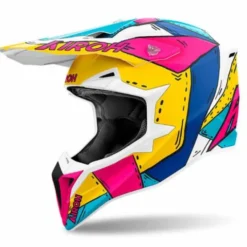 Casco Airoh Wraaap 06 Paint Rosa Blu