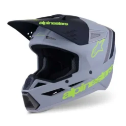 Casco Alpinestars SM3 Radium ECE06 Grigio Opaco Giallo