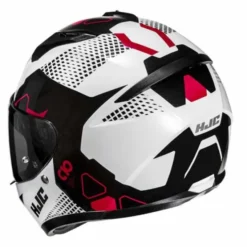 Casco C10 Aspa Nero Bianco Rosso
