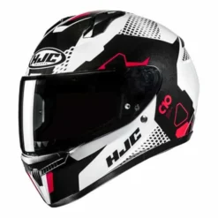 Casco C10 Aspa Nero Bianco Rosso