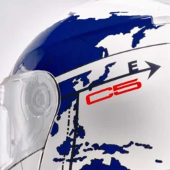 Casco C5 Globe Blu Bianco