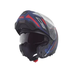 Casco C5 Omega Blu Opaco Rosso