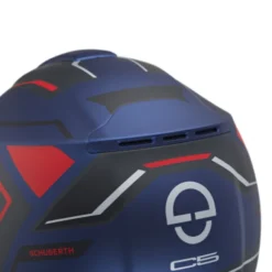Casco C5 Omega Blu Opaco Rosso