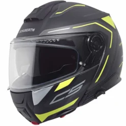 Casco C5 Omega Nero Opaco Giallo