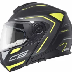 Casco C5 Omega Nero Opaco Giallo