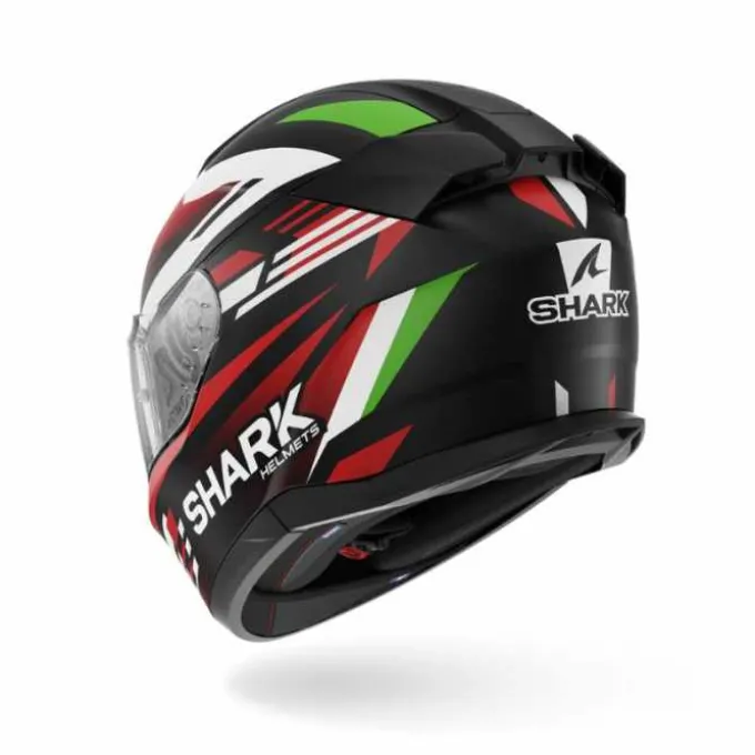 Casco D-Skwal 3 First Lap Nero Rosso Verde Opaco