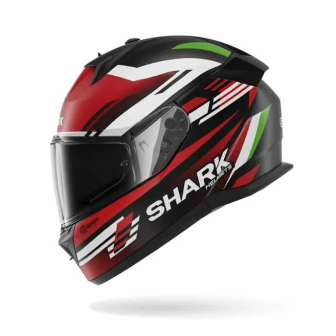 Casco D-Skwal 3 First Lap Nero Rosso Verde Opaco
