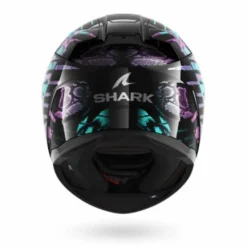 Casco D-Skwal 3 Reptaia Nero Viola Verdeacqua Opaco
