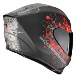 Casco Exo 391 Wolf Nero Opaco Rosso Grigio