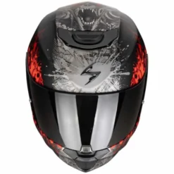 Casco Exo 391 Wolf Nero Opaco Rosso Grigio