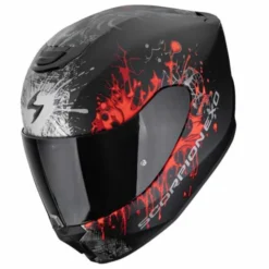 Casco Exo 391 Wolf Nero Opaco Rosso Grigio