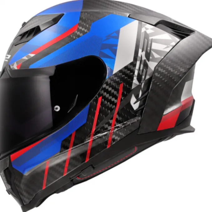 Casco FF807 Dragon Trax Carbon blu rosso