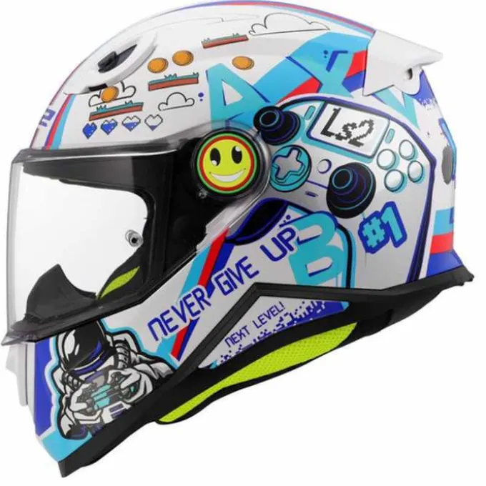 Casco FF812 Kid Next Level Bianco Azzurro