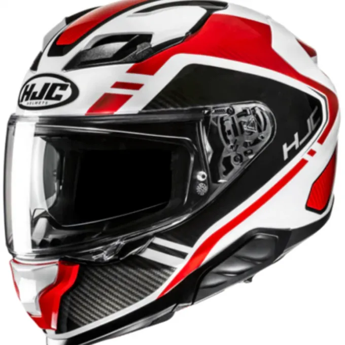 Casco F71 Tozz MC1 rosso bianco nero