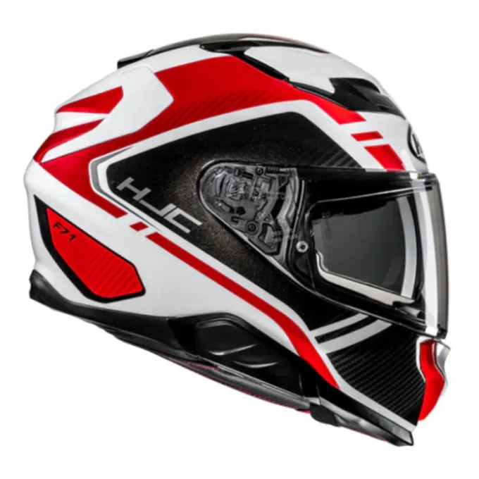 Casco F71 Tozz MC1 rosso bianco nero