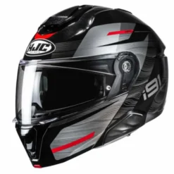 Casco HJC i91 Dusk MC1 Nero Argento Rosso