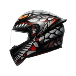 Casco K1 S E2206 Lyzard nero opaco grigio rosso