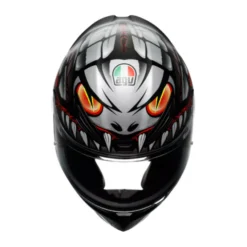 Casco K1 S E2206 Lyzard nero opaco grigio rosso