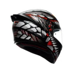 Casco K1 S E2206 Lyzard nero opaco grigio rosso