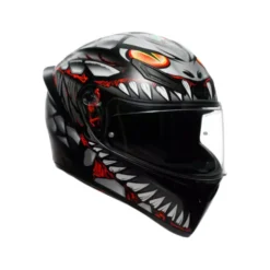 Casco K1 S E2206 Lyzard nero opaco grigio rosso