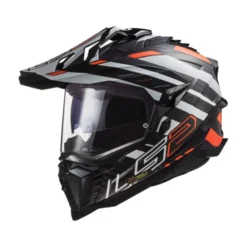 Casco LS2 MX701 06 Explorer Carbon Edge Arancio