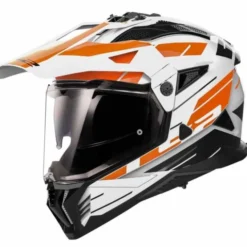 Casco LS2 MX702 Pioneer II Namib Bianco Arancio