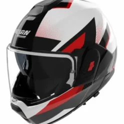 Casco N120-1 Ciclone N-com Bianco Rosso