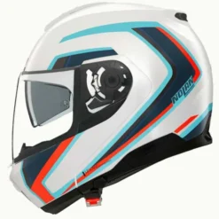 Casco N100-6 Radiante N-com Bianco Blu Rosso