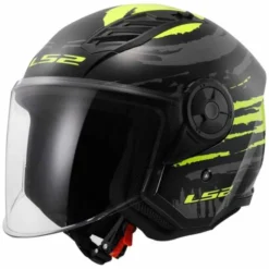Casco OF616 Airflow 2 Brush Nero Opaco Giallo
