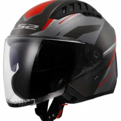 Casco OF600 Copter II Diston Rosso Opaco Grigio