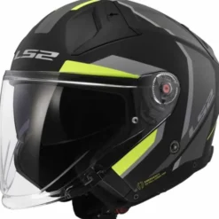 Casco OF603 Infinity II Focus Nero Opaco Giallo Fluo