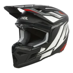 Casco O'neal 3Srs Vertical V24 Nero Opaco Bianco