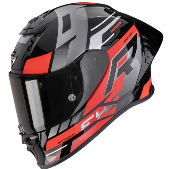 Casco Scorpion Exo R1 Evo II Air Adrenaline Grigio Rosso