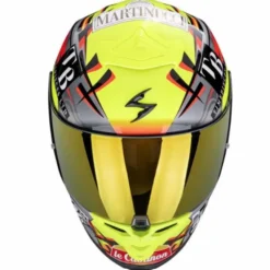 Casco Scorpion Exo R1 Evo II Air Aron Giallo Blu