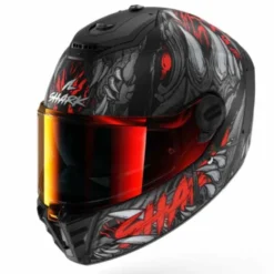 Casco Spartan RS Shaytan Nero Grigio Rosso Opaco