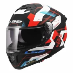 Casco Stream II Mika Nero Opaco Bianco Blu Rosso