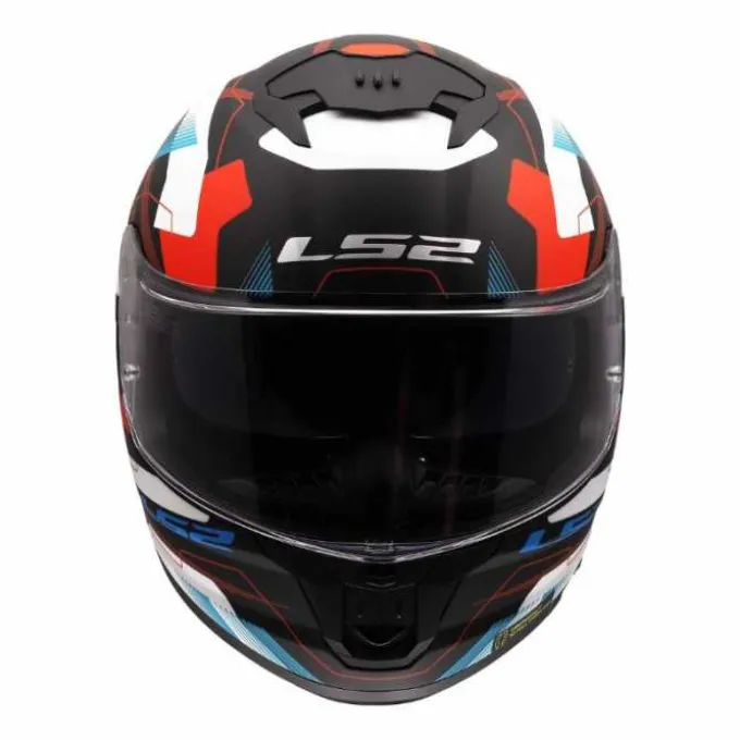 Casco Stream II Mika Nero Opaco Bianco Blu Rosso