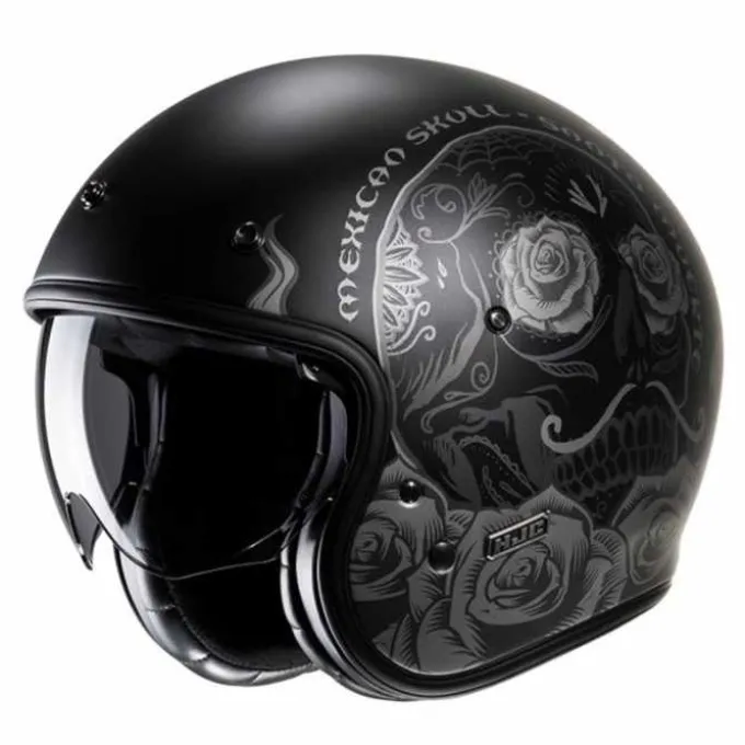 Casco V31 Desto MC5SF Nero Opaco Argento