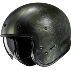 Casco V31 Flame Verde Nero Metalizzato