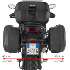 Coppia valigie laterali 35 lt nero grigio Trekker Lite TRK35BN