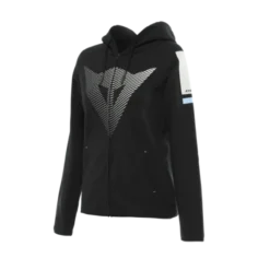 Felpa Fade Lady Full Zip Nero Bianco Azzurro