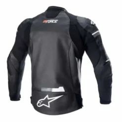 Giubbotto GP Force pelle Nero Bianco