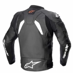 Giubbotto GP Plus V4 pelle Nero Bianco